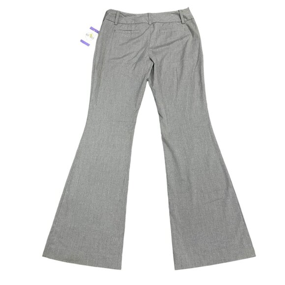 The Limited Cassidy Fit Dress Pants 6L Gray Wide Flare Leg Mid Rise Office Wear - Picture 2 of 12